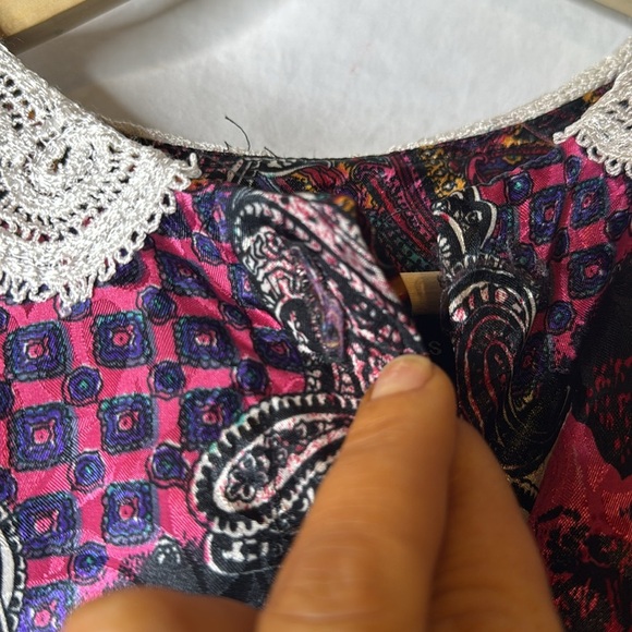 VNTG Cottage Core Lace Collar Midi Housewives Dress - Sz 10 - Picture 10 of 10